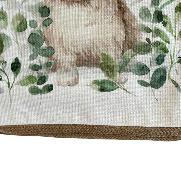 Spring Gatherings Floral Bunny Rabbit Table Runner 14x72 Spring Easter White New - Picture 3 of 9